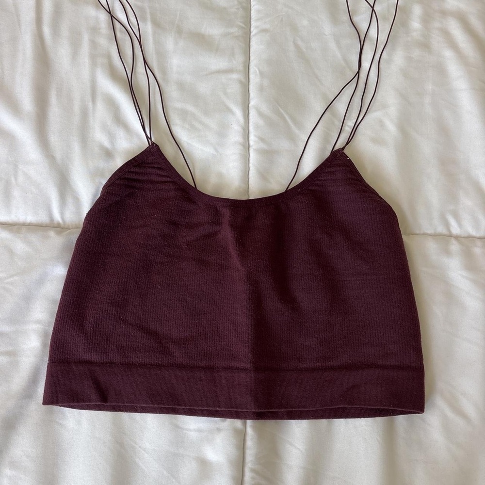 Burgundy Multi-Strap Crop Camisole